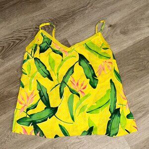 tropical print blouse